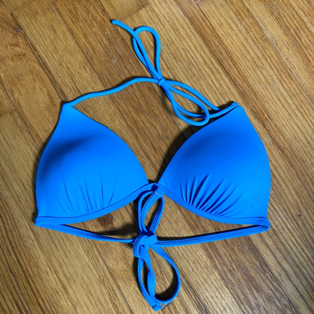 Blue bikini top